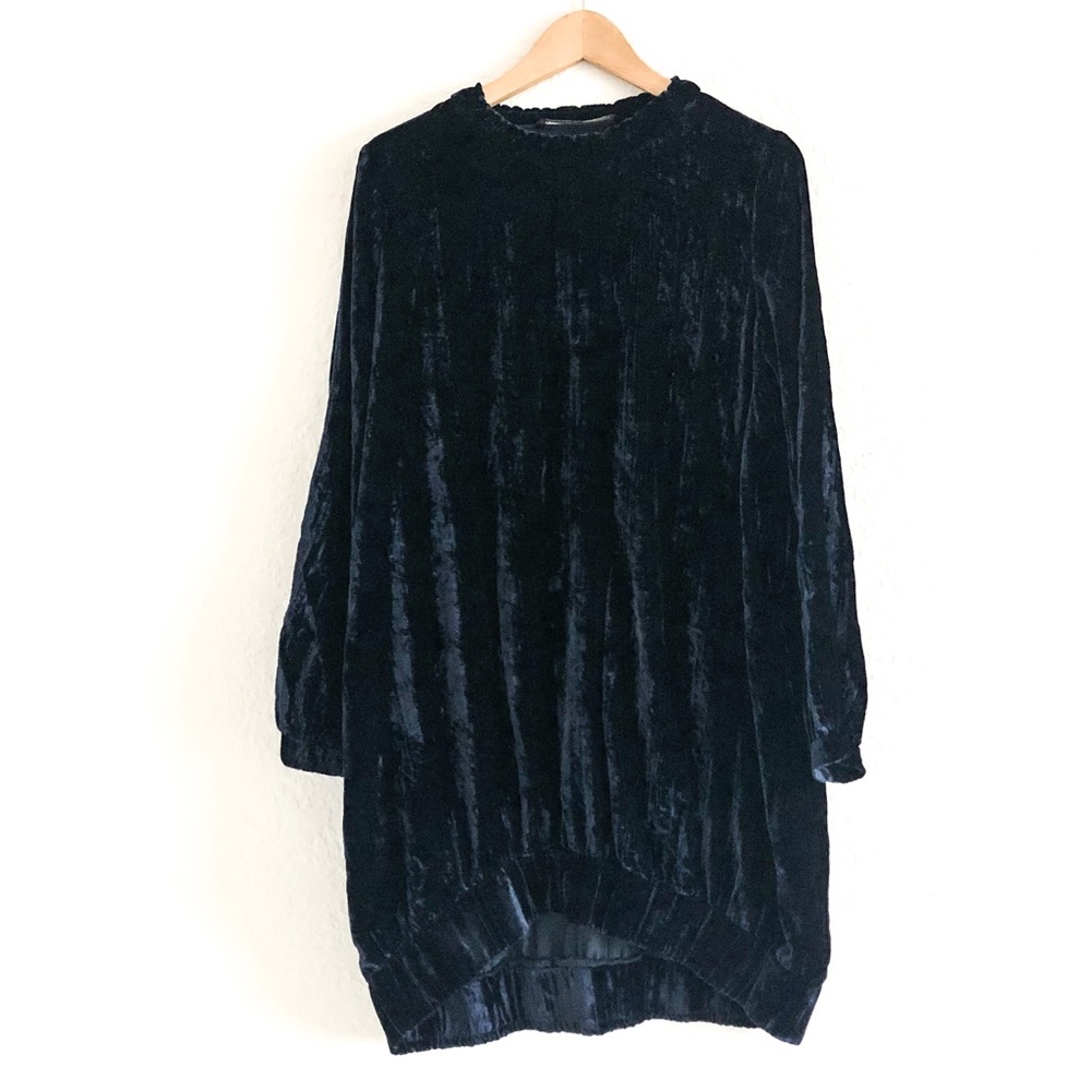 ZARA Velvet Lantern Dress 🦋💙